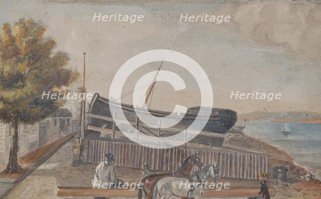 Berg's Ship Yard, 1870s. Creator: William P. Chappel.