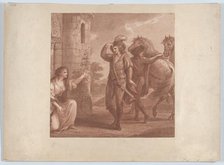 Prince Edmund, surnam'd Ironside and Algitha, 1786. Creator: Francesco Bartolozzi.