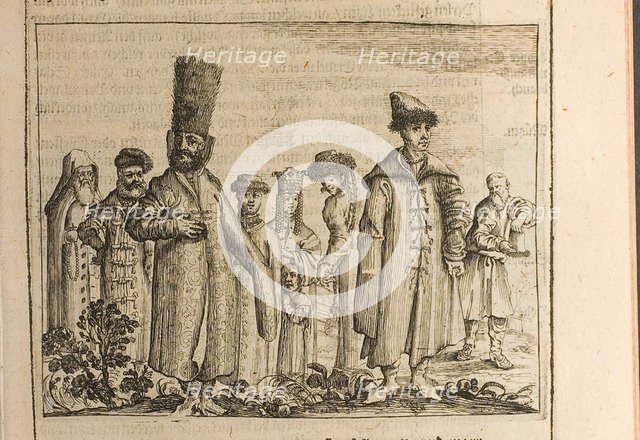 Traditional dress of Moscovites (Illustration from Travels to the Great Duke of Muscovy and the Kin Artist: Rothgiesser, Christian Lorenzen (?-1659)