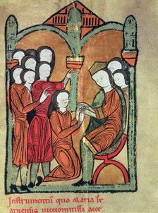 The Countess de Bearn pays servitude to King Alphonse I the Chaste (1162 - 1196), agreeing not to…
