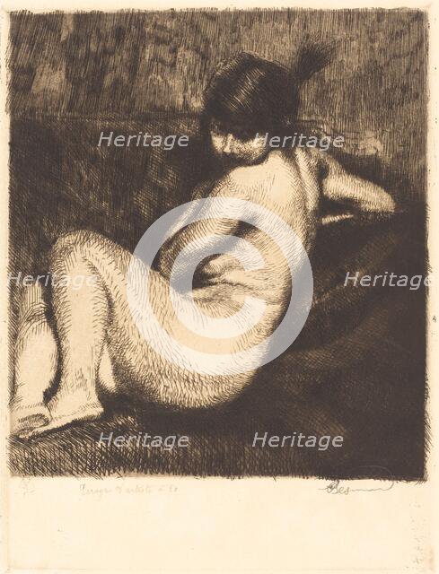 The Feathered Turban (Le turban à aigrette), 1901. Creator: Paul Albert Besnard.