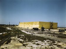 60 foot high sulphur vat, Freeport Sulphur Co., Hoskins Mound, Texas, 1943. Creator: John Vachon.