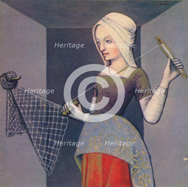 'Arachne - Native De Colophon', 1403, (1939). Artist: Master of Berry's Cleres Femmes.