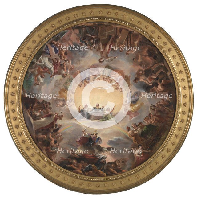 Study for the Apotheosis of Washington in the Rotunda of the United States Capitol Building, ca. 185 Creator: Constantino Brumidi.