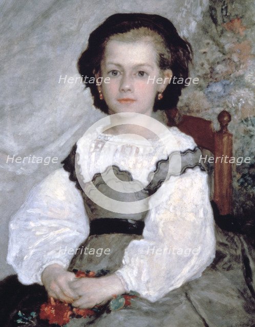 'Mademoiselle Romaine Lacaux', (detail), 1864. Artist: Pierre-Auguste Renoir