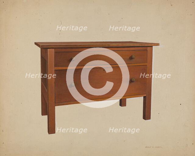 Shaker Table, c. 1938. Creator: Orville A. Carroll.