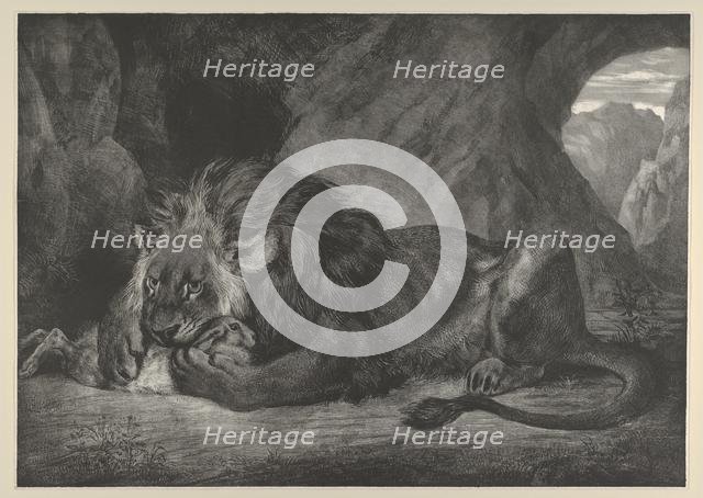 Lion of the Atlas Mountains, 1829-30., 1829-30. Creator: Eugene Delacroix.