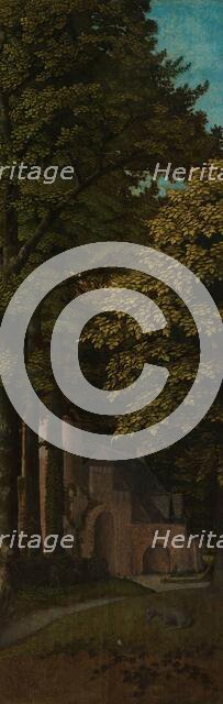 View in a Forest, Outer Left Wing of a Triptych, c.1505-c.1515. Creator: Gerard David.