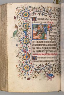 Hours of Charles the Noble, King of Navarre (1361-1425), , fol. 272v, St. Luke, c. 1405. Creator: Master of the Brussels Initials and Associates (French).