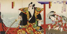 The Actors Ichikawa Danjuro and Nakamura Fukusuke in the Roles of Kato Kiyomasa..., 19th century. Creator: Toyohara Kunichika.
