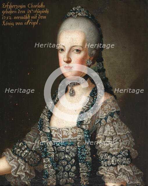 Portrait of Archduchess Maria Carolina of Austria (1752-1814), Queen of Naples and Sicily, 18th cent Creator: Anonymous.