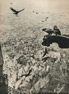'The Jackdaws of Chartres', 1917. Artist: George Marples.