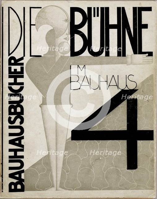 Cover design The stage at the Bauhaus (Die Bühne im Bauhaus), 1925. Creator: Schlemmer, Oskar (1888-1943).
