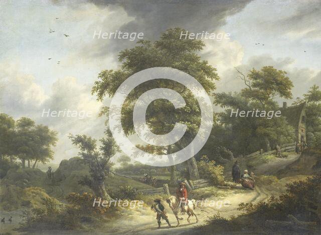Landscape with Falconer, 1650-1681. Creator: Roelof van Vries.