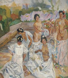 The Bath (Seville). Artist: Iturrino, Francisco (1864-1924)