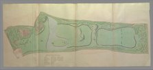 General Plan of the Gardens at Kew, 1763. Creator: William Chambers.