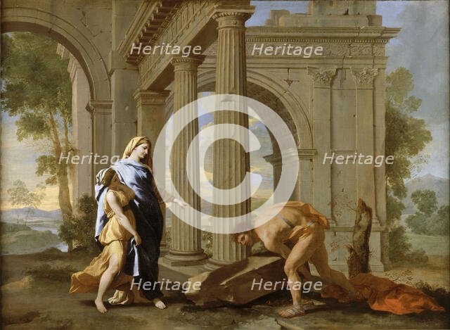 Theseus Finding the Sword and the Shoes of his Father, c1638. Creator: Lemaire, Jean (1598-1659).