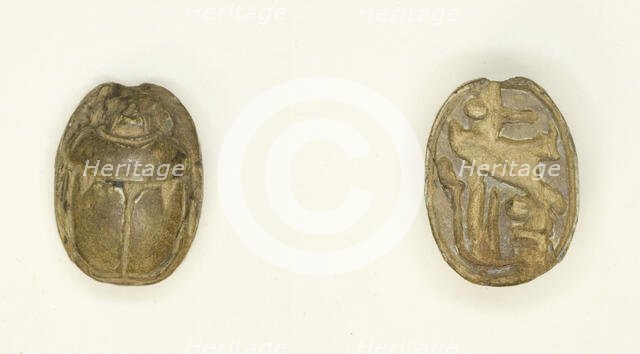 Scarab: Wish Formula, Egypt, New Kingdom-Late Period, Dynasties 19-26 (about 1295-525 BCE). Creator: Unknown.