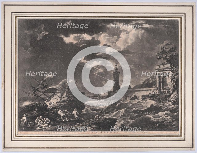 A Sea Storm, ca. 1750. Creator: Unknown.
