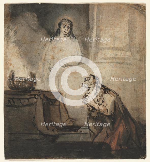 Angel Appearing to Zacharias, third quarter 1600s. Creator: Samuel van Hoogstraten (Dutch, 1627-1678).