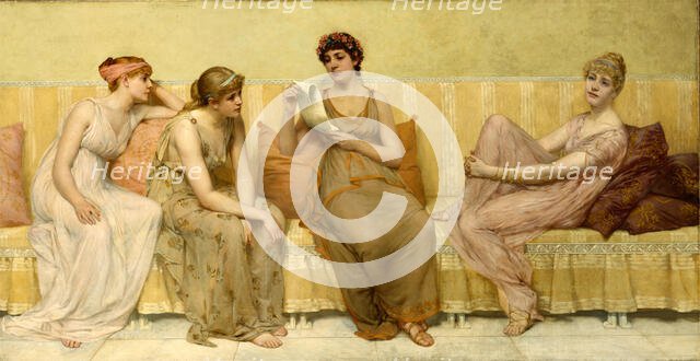 Reading the Story of Oenone, c1883. Creator: Francis Davis Millet.