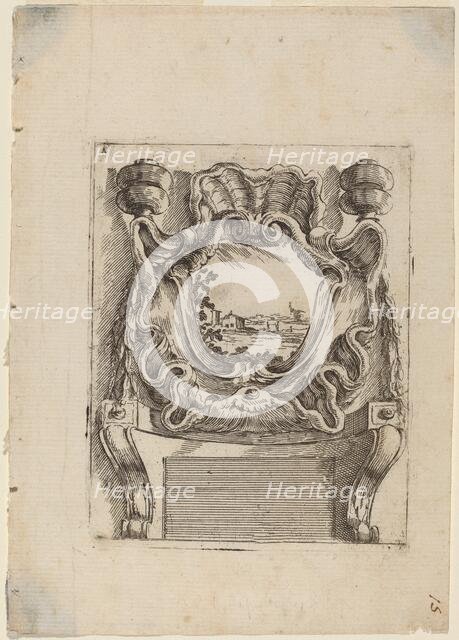 Architectural Motif with a Landscape, c. 1690. Creator: Carlo Antonio Buffagnotti.