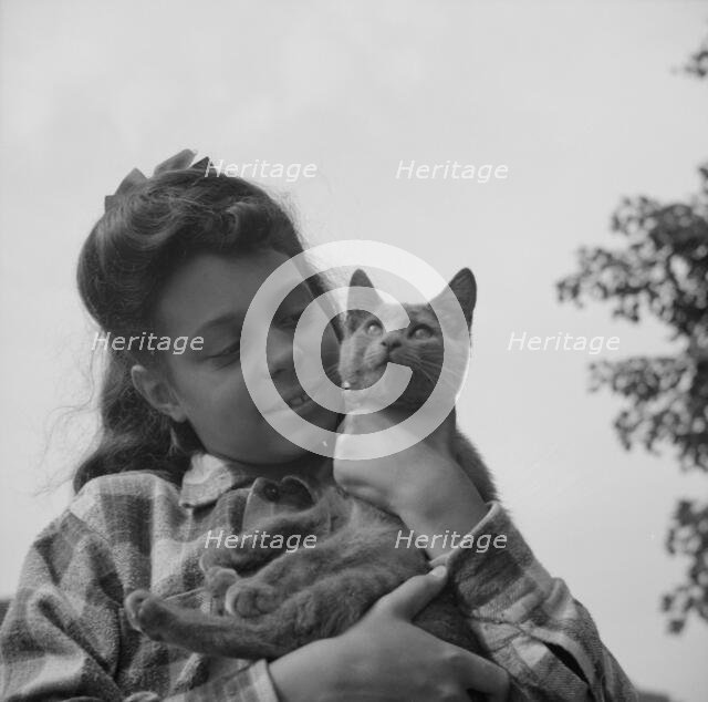 The camp mascot at Camp Gaylord White, Arden, New York, 1943. Creator: Gordon Parks.