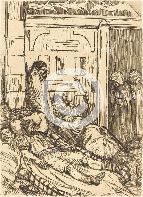 Field Hospital (L'ambulance). Creator: Alphonse Legros.