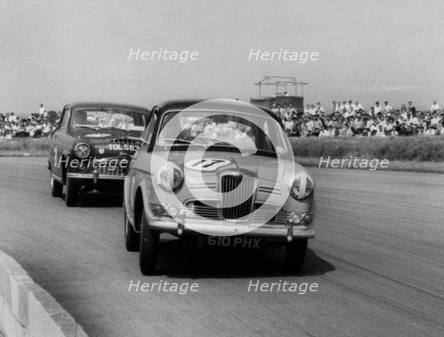 Riley 1.5, Grace leads Jack Sears in Austin Westminster at Silverstone 1958. Creator: Unknown.