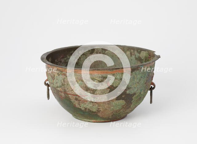 Basin with painted decoration, Han dynasty, 206 BCE-220 CE. Creator: Unknown.