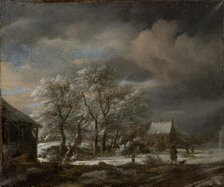 Winter Landscape with Snow-covered Trees, c1670-1680. Creator: Jacob van Ruisdael.