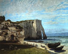 'The Cliffs of Etretat after a Thunderstorm', 1870.  Artist: Gustave Courbet
