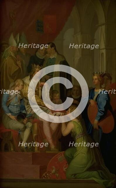 Christian I Raising the Province of Holstein to the State of a Duchy in 1460, 1778. Creator: Nicolai Abraham Abildgaard.