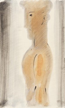 Boy Figure Side View, c1930. Creator: Schlemmer, Oskar (1888-1943).