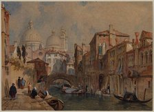 View of Venice: The Dome of Santa Maria della Salute…, 1853. Creator: Frank Dillon (British, 1823-1909).