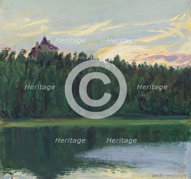 Lakeside Landscape, 1911. Creator: Akseli Gallen-Kallela.