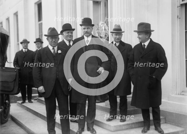 New Jersey Group at White House - Senator Billy Hughes; Tom Birch; Governor Fielder; Edward..., 1916 Creator: Harris & Ewing.