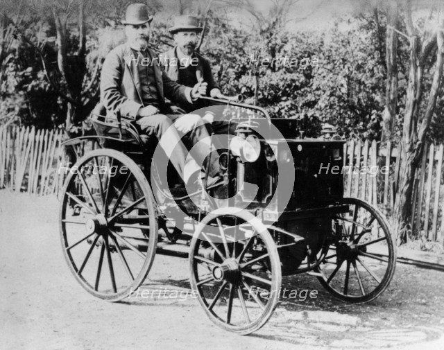 Emile Levassor in a Panhard-Levassor, c1890-c1895. Artist: Unknown