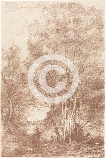 The Philosophers' Retreat (Le Repos des Philosophes), 1871. Creator: Jean-Baptiste-Camille Corot.