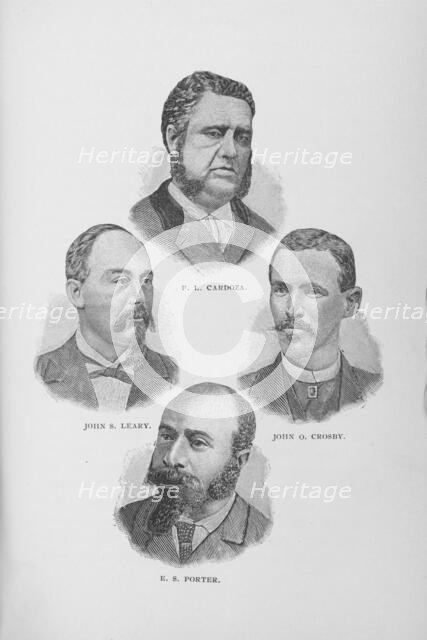 F. L. Cardoza, John S. Leary, John O. Crosby, E. S. Porter, 1887. Creator: Unknown.