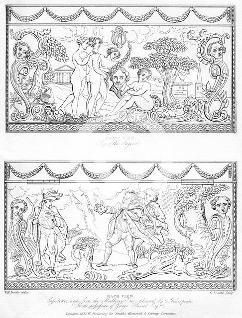 Carved cassolette made from the wood of Shakespeare's mulberry tree, c18th century, (1840). Artist: C J Smith