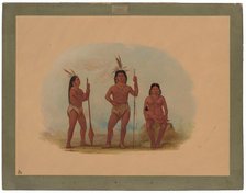 Klahoquaht Chief, His Wife, and Son, 1855/1869. Creator: George Catlin.