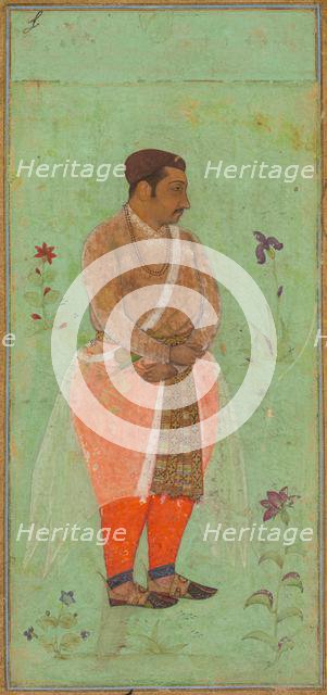 Portrait of Suraj Singh Rathor, Raja of Marwar and Maternal Uncle of Shah Jahan..., c. 1600. Creator: Bishandas (Indian, active c. 1610-30), attributed to.