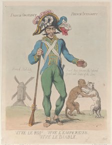 Vive Le Roi! Vive L'Empereur. Vive Le Diable., April 12, 1815., April 12, 1815. Creator: Thomas Rowlandson.
