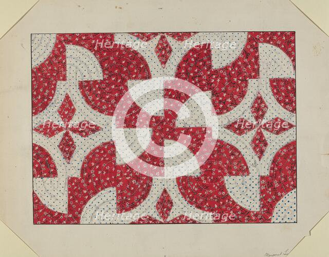 Applique Quilt, c. 1936. Creator: Margaret Linsley.