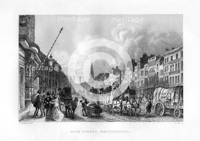 High Street, Whitechapel, London, 19th century.Artist: T Cox
