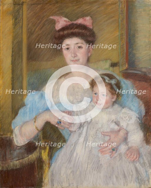 Duchesse de Morel d'Arleux and Her Son, 1906. Creator: Cassatt, Mary (1845-1926).