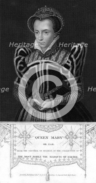 Queen Mary I of England, (1836).Artist: Henry Thomas Ryall