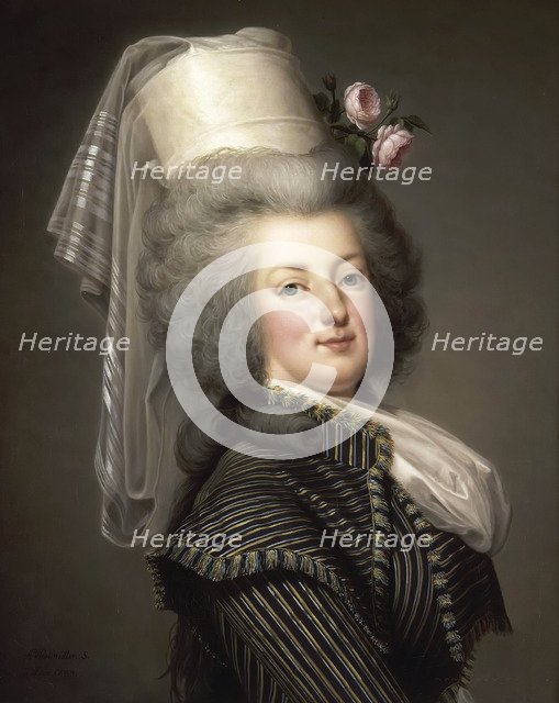 Portrait of Queen Marie Antoinette of France (1755-1793). Artist: Wertmüller, Adolf Ulrik (1751-1811)