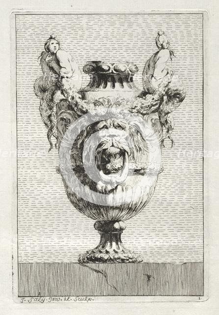 Suite of Vases: Plate 1, 1746. Creator: Jacques François Saly (French, 1717-1776).